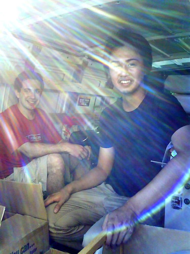 Ko and Joan in the minivan