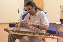 Ariel Qassis playing the Qanun