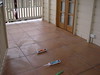 Grout and Silicone the Veranda Tiles