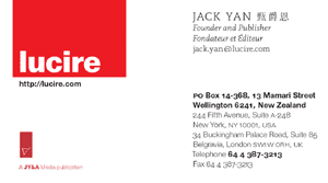 Jack's Lucire business card
