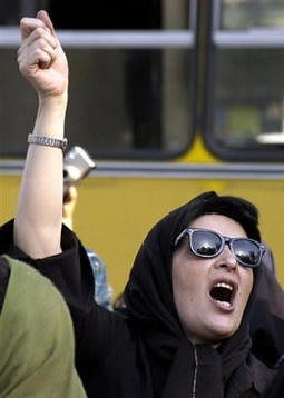 iran / tehran  protest woman 3
