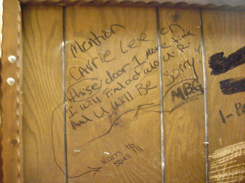 Mention Carrie Lee on thise [sic] wall 1 more time...