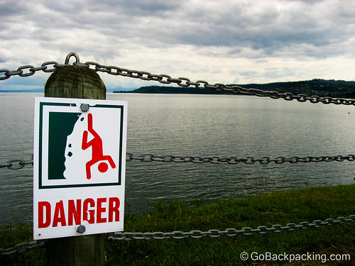 After: Signs of danger at Lake Taupo, New Zealand