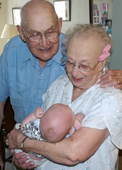 Great Grandpa and Grandma Oatway and Damien