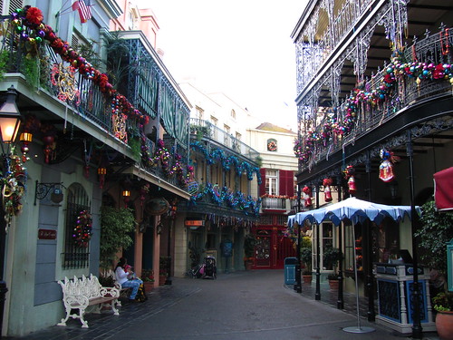The holidays hit New Orleans Square