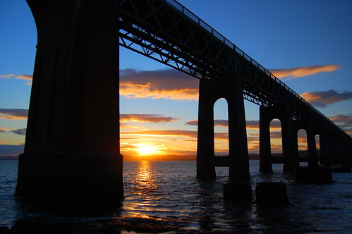 Colourful Sunset of the Tay Rail Bridge