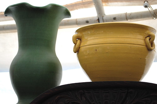 yellow pottery