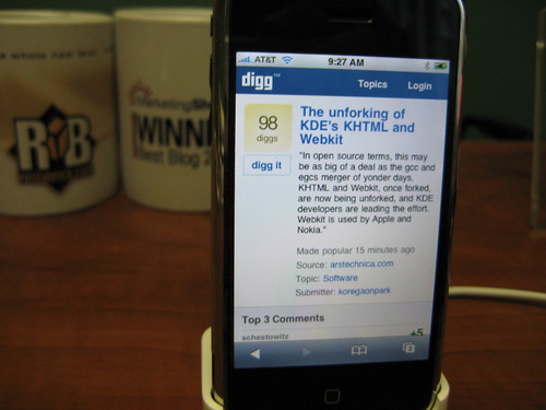 Digg on iPhone