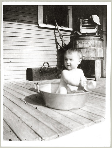 Kid in a tub