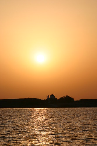 Sunset of a Greek Island