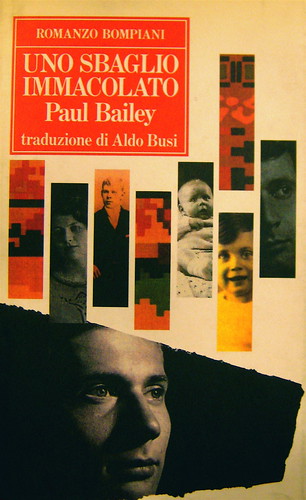 Paul Bailey, Uno sbaglio immacolato, Bompiani 1990, design della sovracoperta: Senate (part.)
