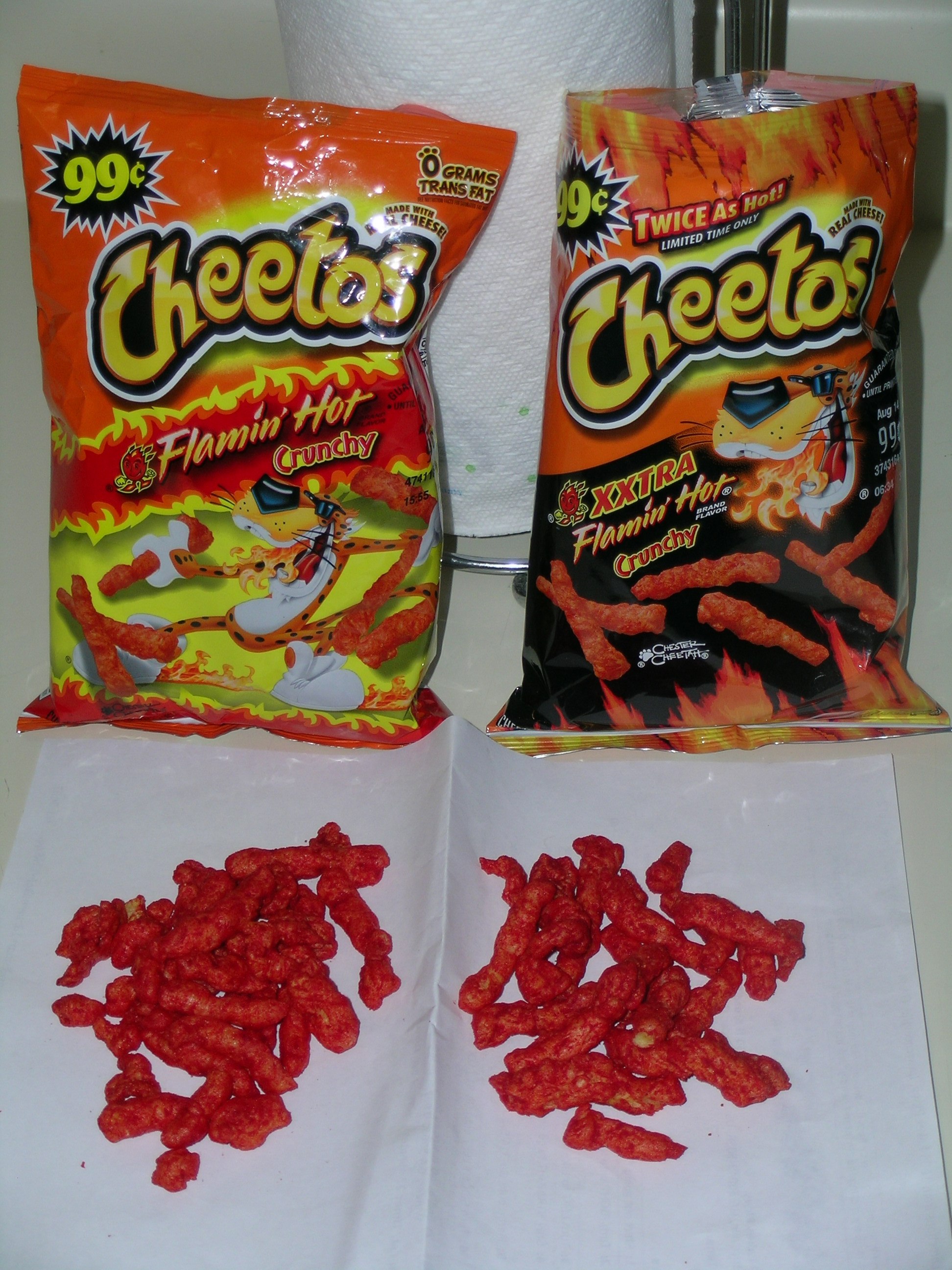 Name cheetos crunchy xxtra flamin' hot cheese flavored snacks you may ...