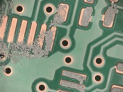 Circuit board of a mobile phone / Hirox KH-1300, Digital Video Microscope