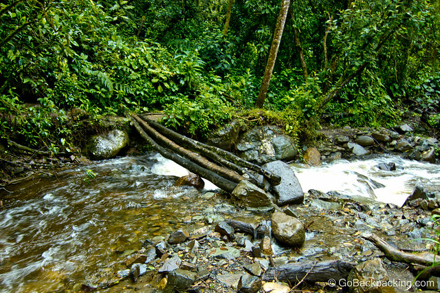 Foot bridge on the trail through Cocora Valley.
