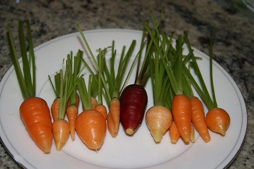 baby carrots on a plate