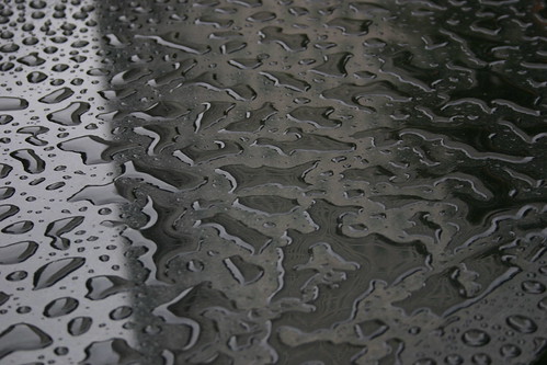 Rain Water Settled on Black Marble 2