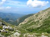 Depuis Bocca d'Asinau : vue vers Tova et le chemin de montée