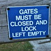 Sign on Buscot Lock gate