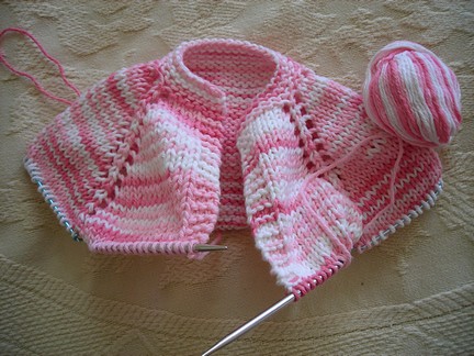 The Process of Knitting a Baby Cardigan