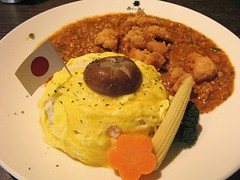 20101009-雞米花蛋包飯-1