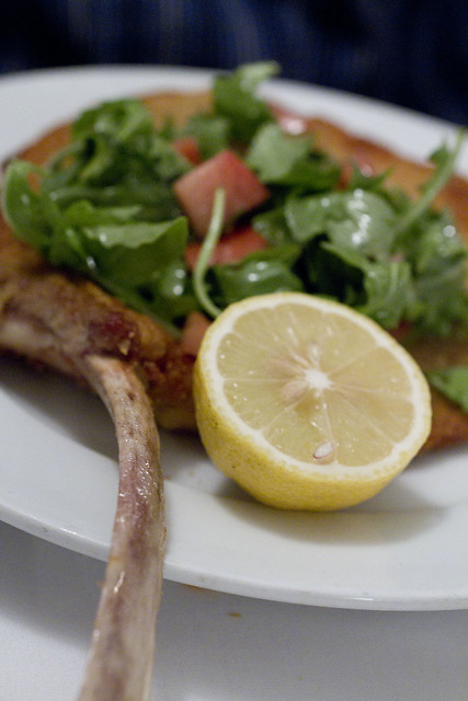veal cutlet on the bone
