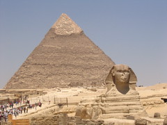 Pyramid & Sphinx of Khafre/Chefren in Giza Egypt