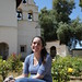 Sarah outside San Juan Bautista Mission