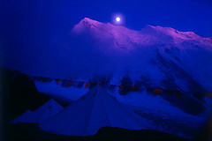 Moonrise on Kabru peak, Kanchenjunga