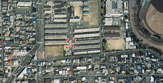 岡山合同宿舎津島住宅の周辺の図を載せて見...