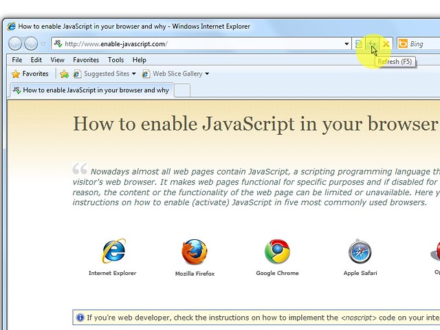 วิธีการเปิดใช้งาน Javascript สำหรับเบราเซอร์ของคุณและเหตุผล