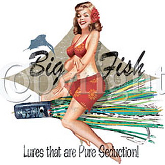 Women Fishing Pinup Style Lure Ad