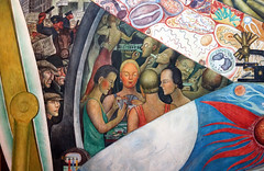 Rivera, Man Controller of the Universe, detail with wealthy women