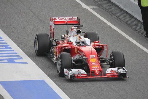 Sebastian Vettel in Formula One Winter Testing 2016
