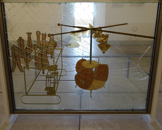 Duchamp, The Large Glass, detail with Bachelor Apparatus