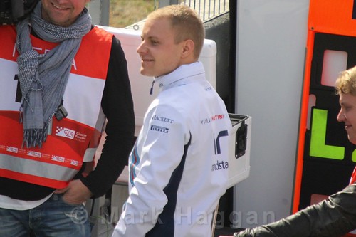 Valtteri Bottas on the pit wall during Formula One Winter Testing 2016