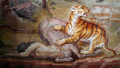Pair of Centaurs Fighting Cats of Prey