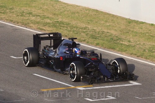 Max Verstappen in his Toro Rosso in Formula One Winter Testing 2016