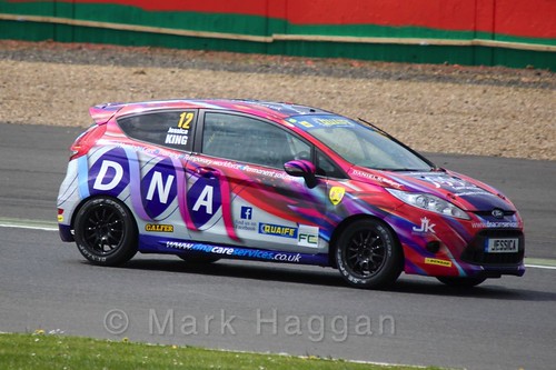 Jessica King in the BRSCC Fiesta Championship at Silverstone, April 2016
