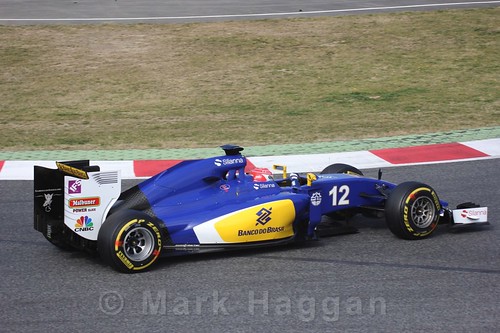 Felipe Nasr in the Sauber in Formula One Winter Testing 2016