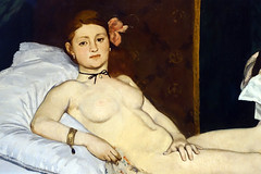 Manet, Olympia, detail with nude