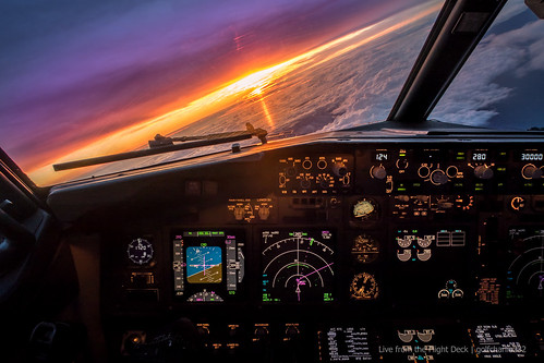 Boeing 737 Cockpit Sunset - Wallpaper - a photo on Flickriver