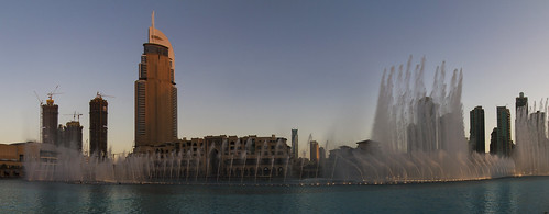 Dubai Fountains - sunset