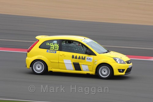 Angus Dudley in the BRSCC Fiesta Junior Championship at Silverstone, April 2016