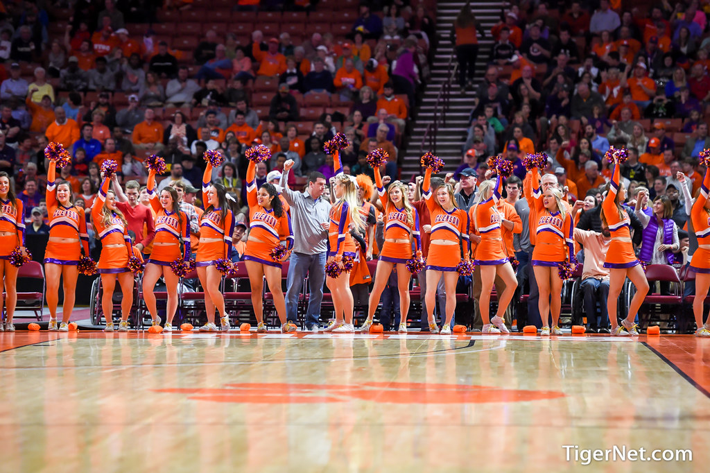 Clemson Basketball Photo of Cheerleaders