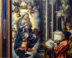 Gossaert, Saint Luke Painting the Madonna (detail)