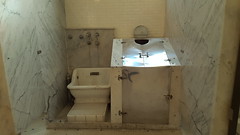 Sitz bath and steam cabinet inside the Fordyce Bathhouse