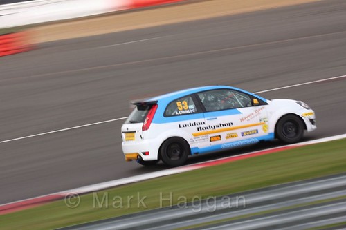 Kevin Stirling in the BRSCC Fiesta Championship at Silverstone, April 2016