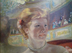 Cassatt, Woman with a Pearl Necklace in a Loge, 1879