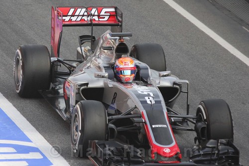 Romain Grosjean in the Haas in Formula One Winter Testing 2016