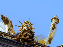 Flame of Liberty...Historians believe that sculptor Frédéric Bartholdi used his mother’s face as a model for Lady Liberty’s. The fabric-draped body, on the other hand, is said by some to have been fashioned with his wife’s figure in mind.